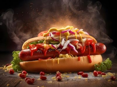 calories in a hot dog
